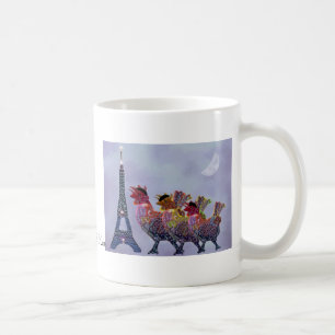 Tre franska hönamuggar kaffemugg
