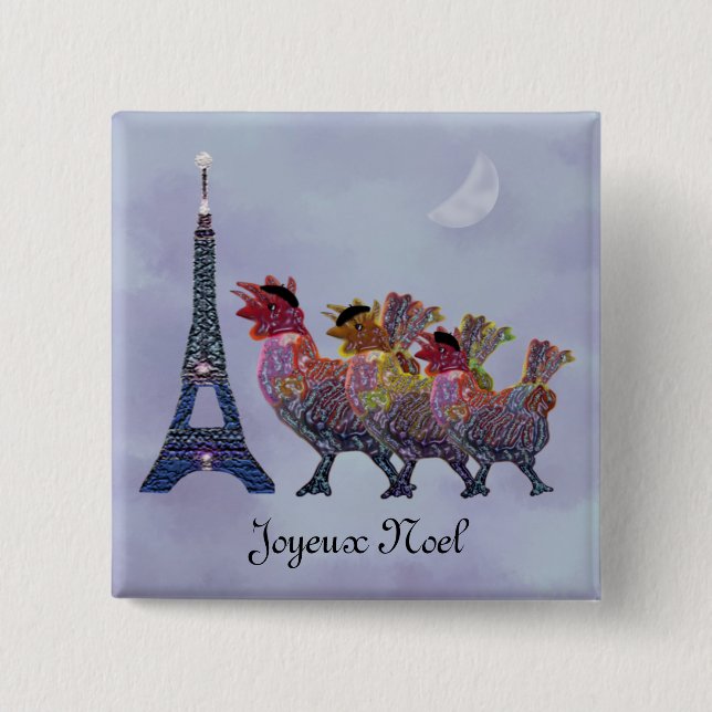 Tre franska hönastift knapp (Framsida)