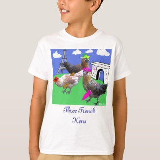 Tre franska hönor tee shirt