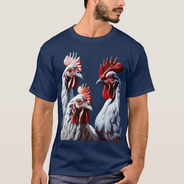 Tre franska hönor Tro Hopp Välgörenhet Utklippta v T Shirt (Framsida)