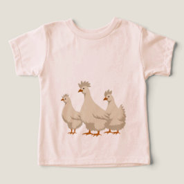 Tre franska hönor Utklippsformad stencil 3 T Shirt