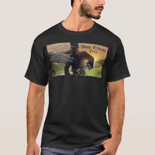 Tre fria vänner täcker t-shirt