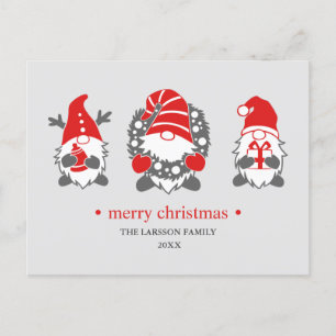 Tre funny Gnomes   Juldagar Helgdagar Helg Vykort