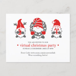 Tre funny Gnomes | Virtuell jul Party Helg Vykort