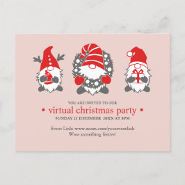 Tre funny Gnomes |  Virtuella jul-Party Helg Vykort
