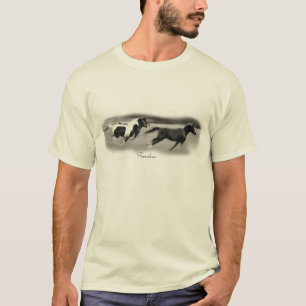 Tre Galloping Horses Tee Shirt