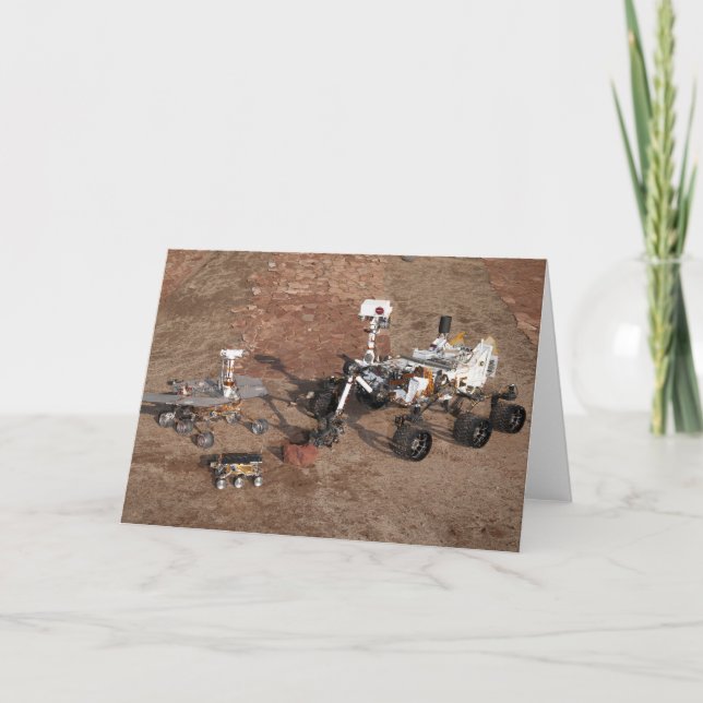 Tre Generation av Mars Rovers. Kort (Framsida)