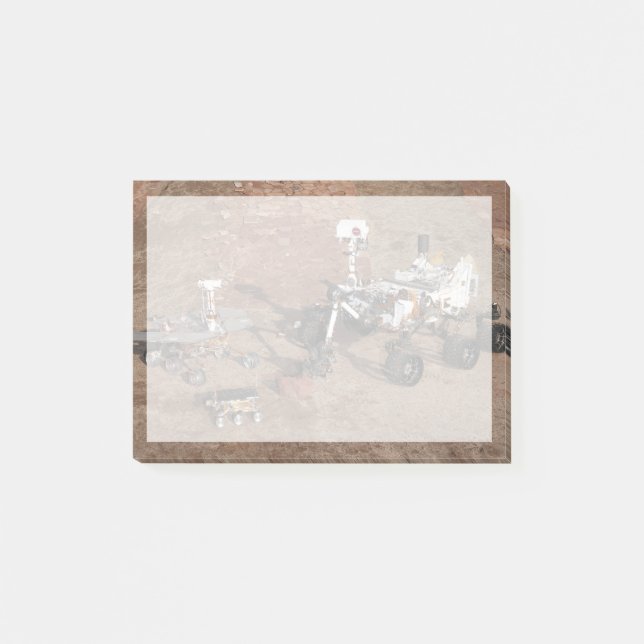 Tre Generation av Mars Rovers. Post-it Block (Framsida)