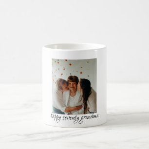 Tre generation grattis på födelsedagen-mormor kaffemugg