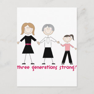 Tre Generation Strong Vykort