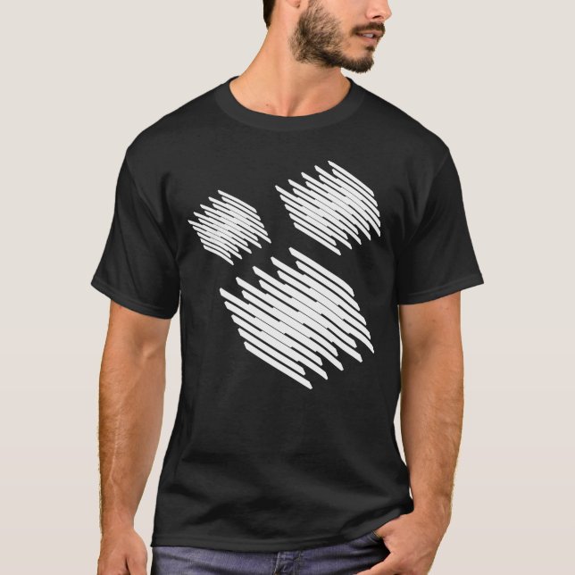 tre geometriska rutor t shirt (Framsida)