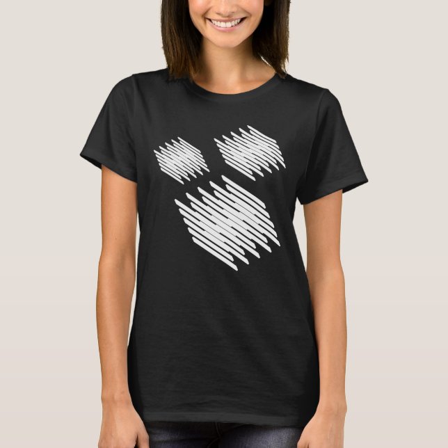 tre geometriska rutor t shirt (Framsida)