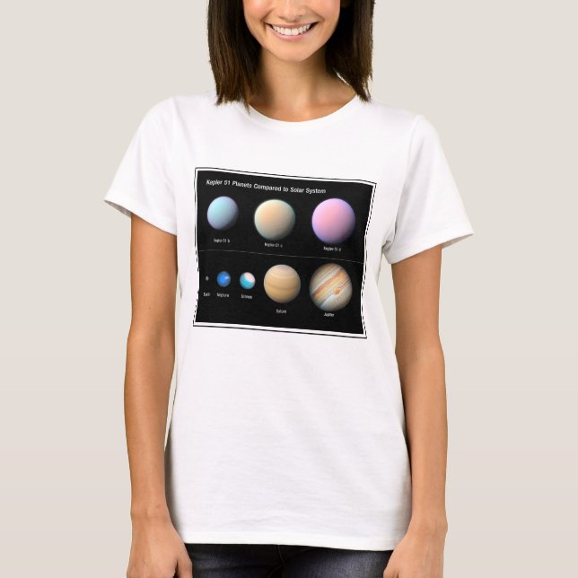 Tre giant Planets Orbitande Kepler 51 T Shirt (Framsida)