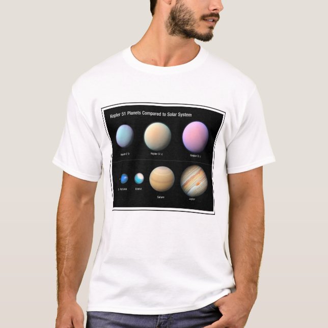 Tre giant Planets Orbitande Kepler 51 T Shirt (Framsida)