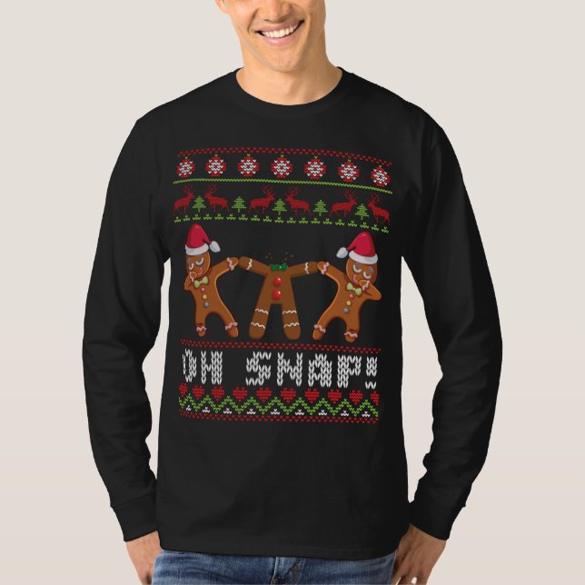 Tre Gingerbads Break Head Dabbing Together Oh T Shirt (Framsida)