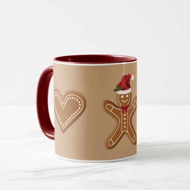 Tre Gingertea-julklacksformer Mugg (Framsida vänster)