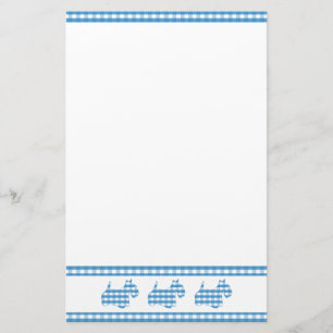 Tre Gingham Scottie Hundar Brevpapper