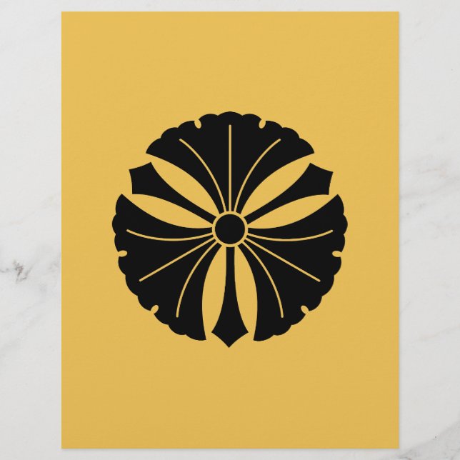 Tre ginkgo blad med svärd (Framsida)