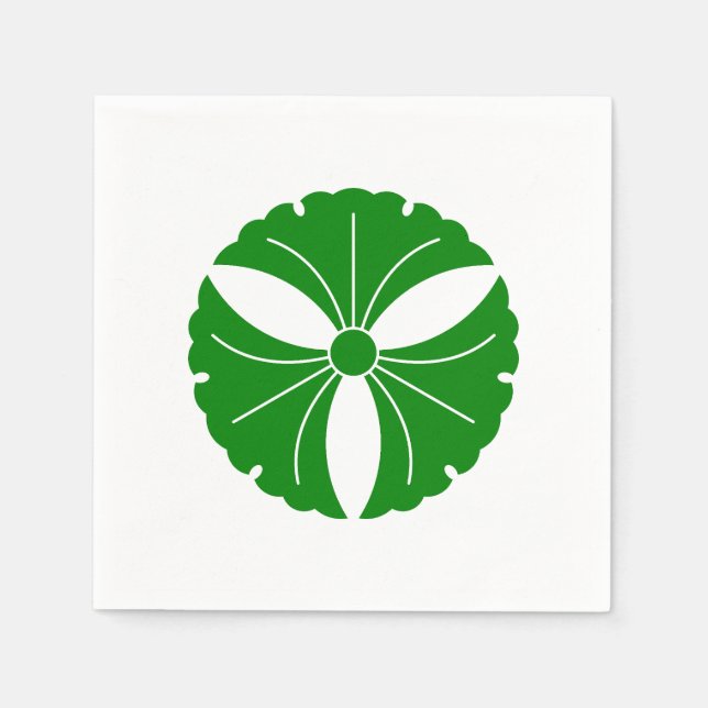 Tre ginkgo blad pappersservett (Framsidan)