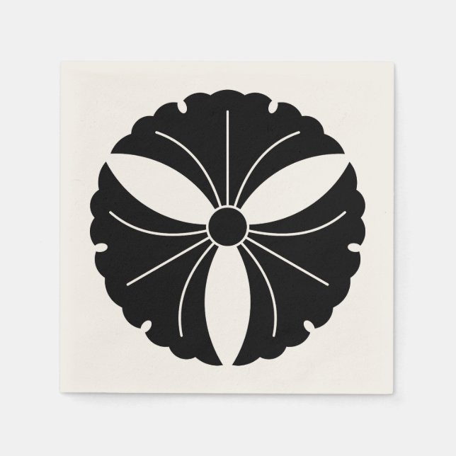 Tre ginkgo löv pappersservett (Framsidan)