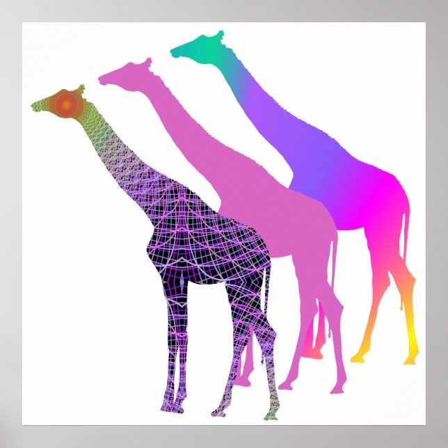 Tre Giraffes design 4 Poster (Framsidan)