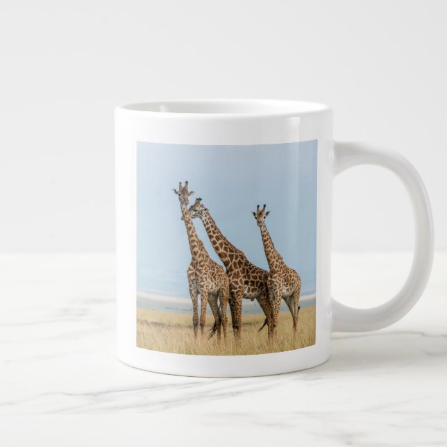 Tre Giraffes Posing Jumbo Mugg (Höger)