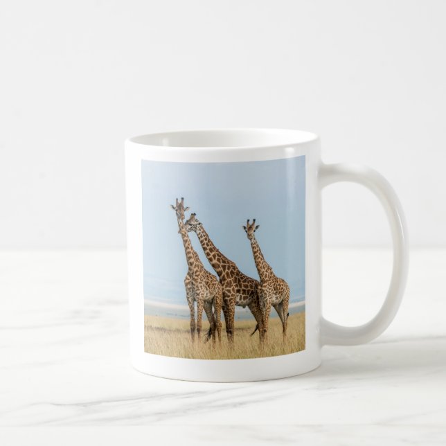 Tre Giraffes Posing Kaffemugg (Höger)