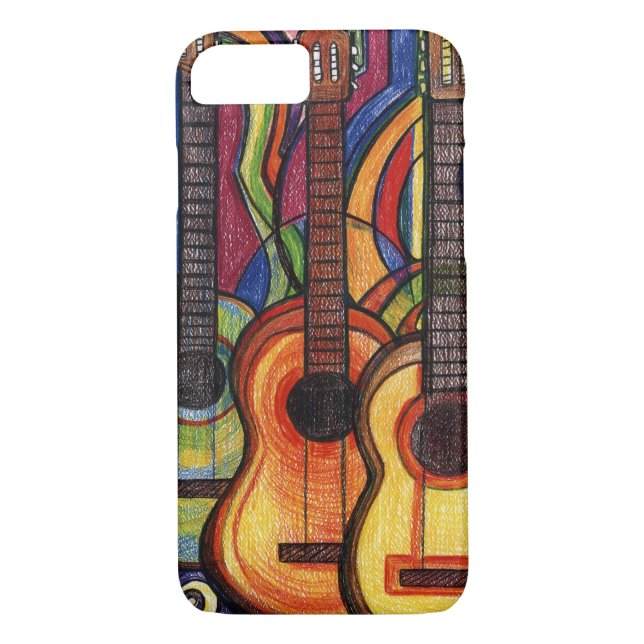 Tre gitarrer Case-Mate iPhone skal (Baksida)