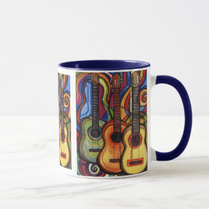 Tre gitarrer mugg