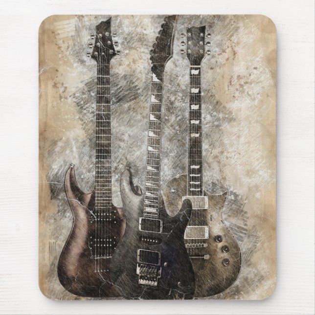 Tre gitarrer musmatta (Framsidan)