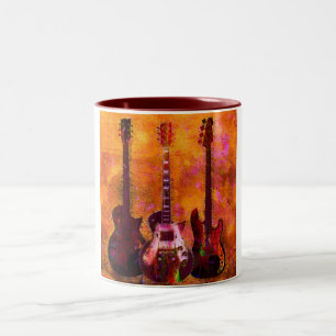 Tre gitarrer Två-Tonad mugg