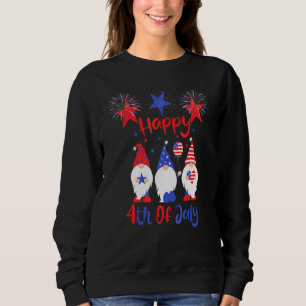 Tre Gnome Lycklig 4:e juli-fyrverkeriet American F T Shirt