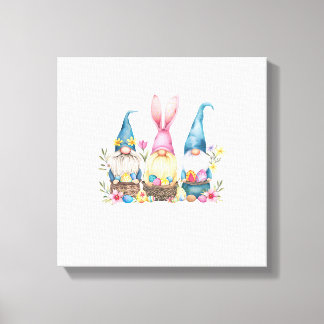 Tre Gnome Påsk Tomte Påskägg T-Shirt Canvastryck