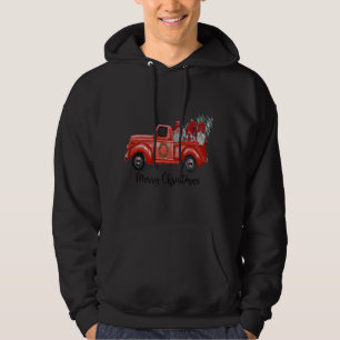 Tre Gnomer i Röda Lastbil med God jul Tre Hoodie