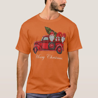 Tre Gnomer i Röda Lastbil med God jul Tre T Shirt