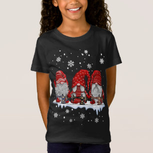 Tre gnomer som sys och avger julklapp t shirt