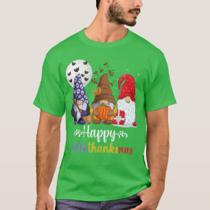 Tre Gnomes Happy halloween Fall Candy corn Pumpk T Shirt