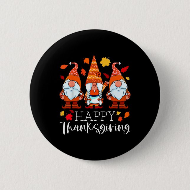 Tre Gnomes Happy thanksgiving Gnomes Fall Gnome Knapp (Framsida)