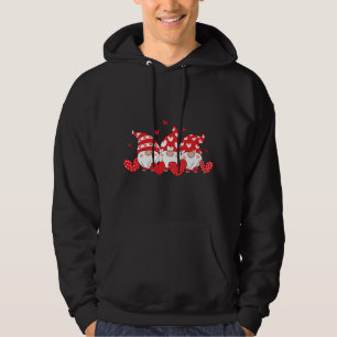 Tre Gnomes Holding Hearts Valentines day Gift fo Hoodie