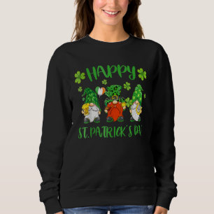 Tre Gnomes Holding Shamrock Leopard Play St Pat T Shirt