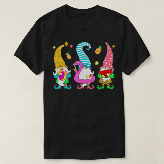 Tre Gnomes-jul i juli Sommarfinne Costum T Shirt (Design framsida)