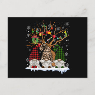 Tre Gnomes Leopard Buffalo Play Red jul L Meddelande Vykort