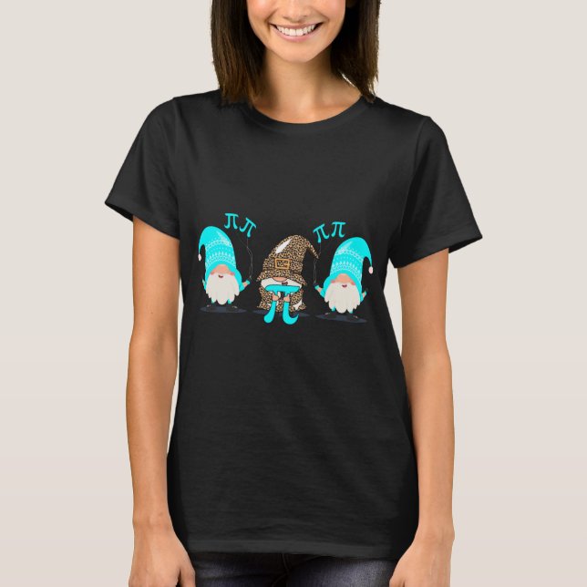 Tre Gnomes Lycklig Pi Day Math Älskare Lacher Math T Shirt (Framsida)