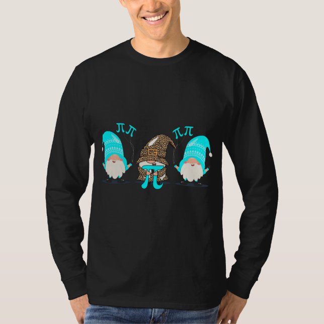 Tre Gnomes Lycklig Pi Day Math Älskare Lacher Math T Shirt (Framsida)