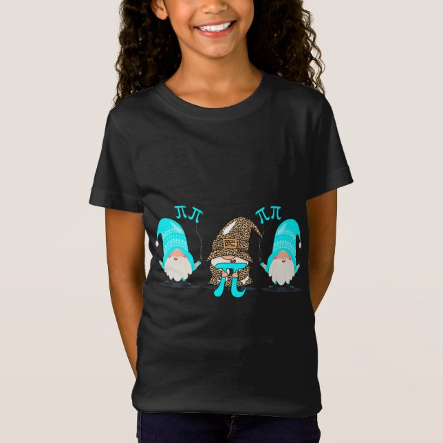 Tre Gnomes Lycklig Pi Day Math Älskare Lacher Math T Shirt (Framsida)