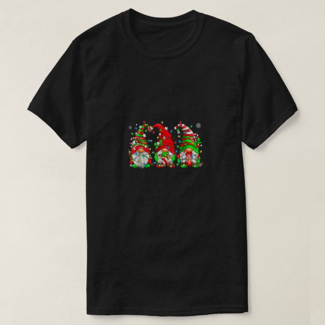 Tre Gnomes Manar Women Buffalo Play Red jul T Shirt (Design framsida)