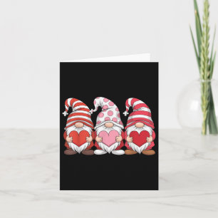 Tre Gnomes som håller Valentines day i hjärtat för Kort
