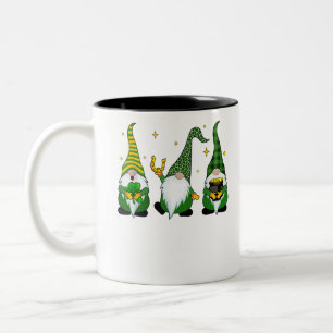 Tre Gnomes-St patricks day Två-Tonad Mugg