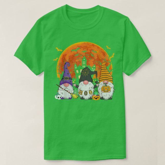 Tre Gnomes Witch Halloween Pumpkin Autumn Spooky T Shirt (Design framsida)