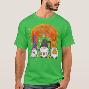Tre Gnomes Witch Halloween Pumpkin Autumn Spooky T Shirt